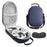 For Meta Quest 3S Storage Bag VR Headset Carrying Case with Lenses Protector Hard Shell EVA Leather Bag Shock Resistant - Dark Blue - 1