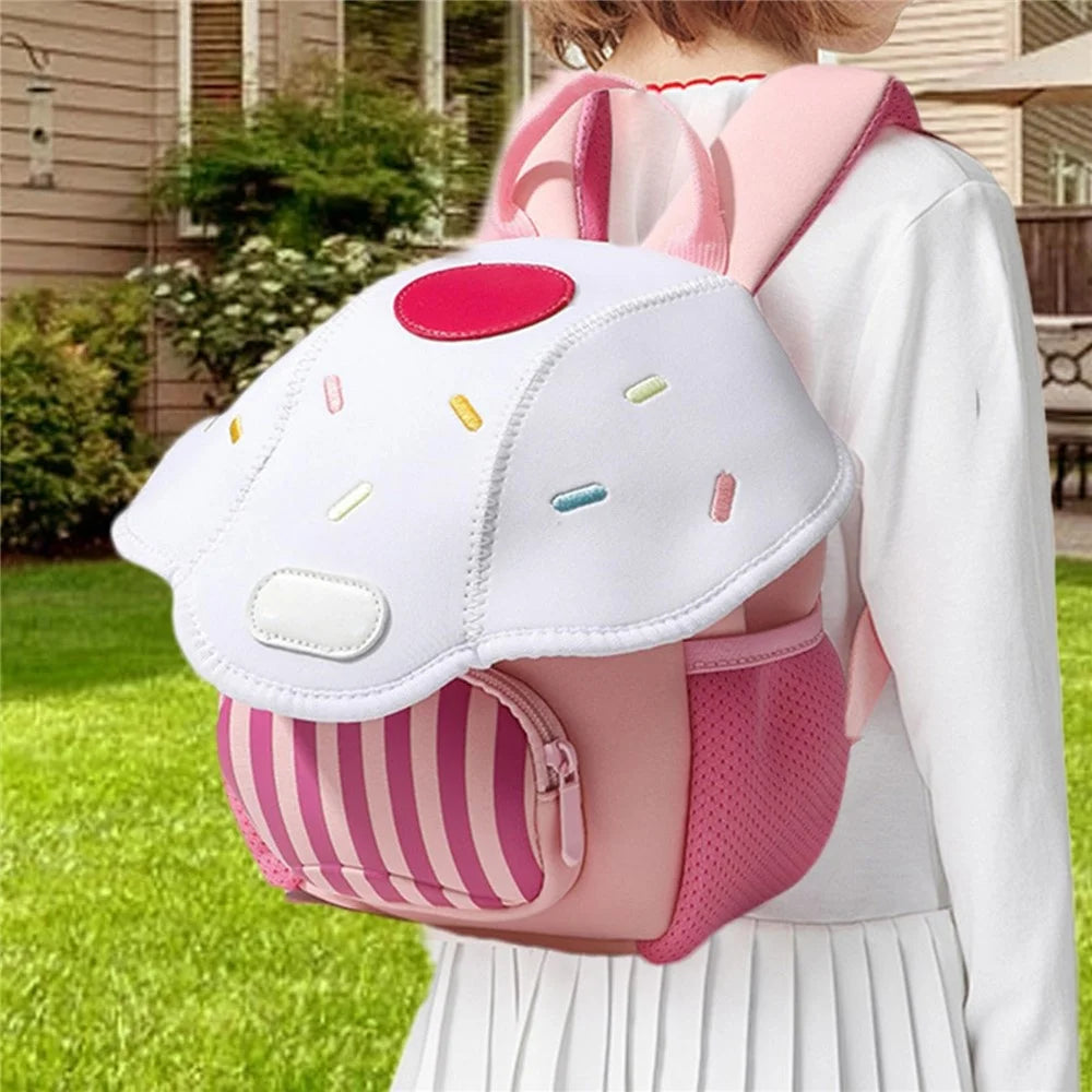 Cartoon Kindergarten Backpack Lightweight Travel Shoulder Bag for Toddlers Preschoolers Schoolbag - White - 5