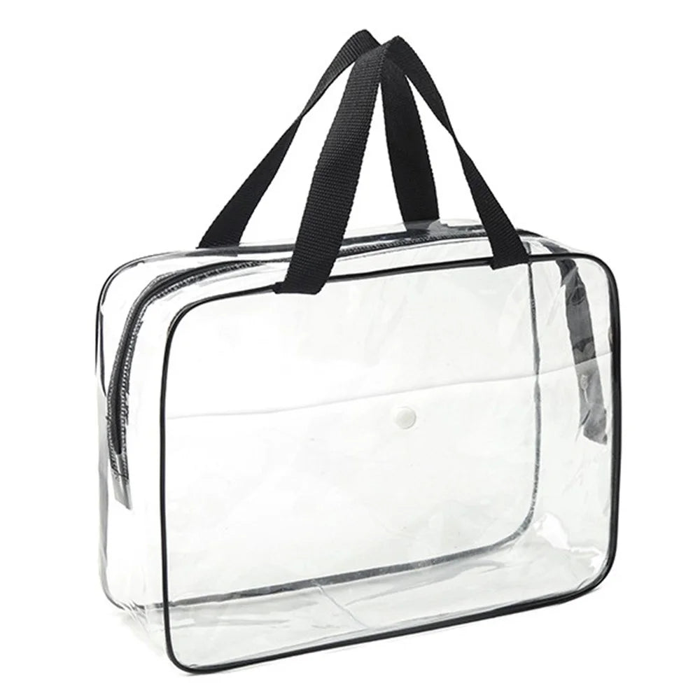 Waterproof Storage Bag Transparent PVC Tote Pouch for Building Blocks Beach Toys Toiletries - 7