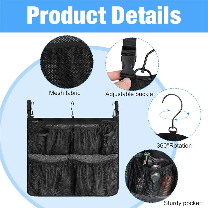 Outdoor Pool Storage Hanging Bag Toy Organizer Bathroom Shower Camping Polyester Mesh Storage Pouch - 4