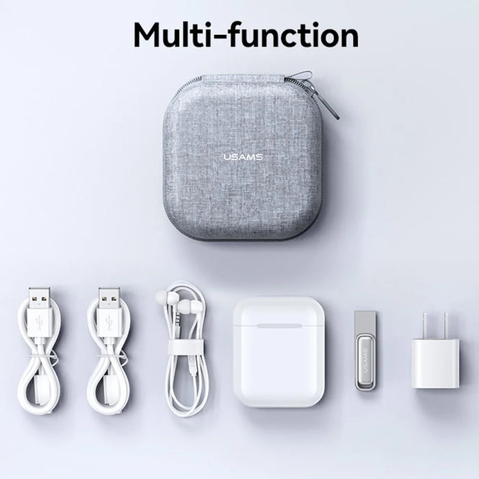 USAMS TWS Earphone Cationic Cloth Storage Case Travel Home Protective Carrying Bag - 5