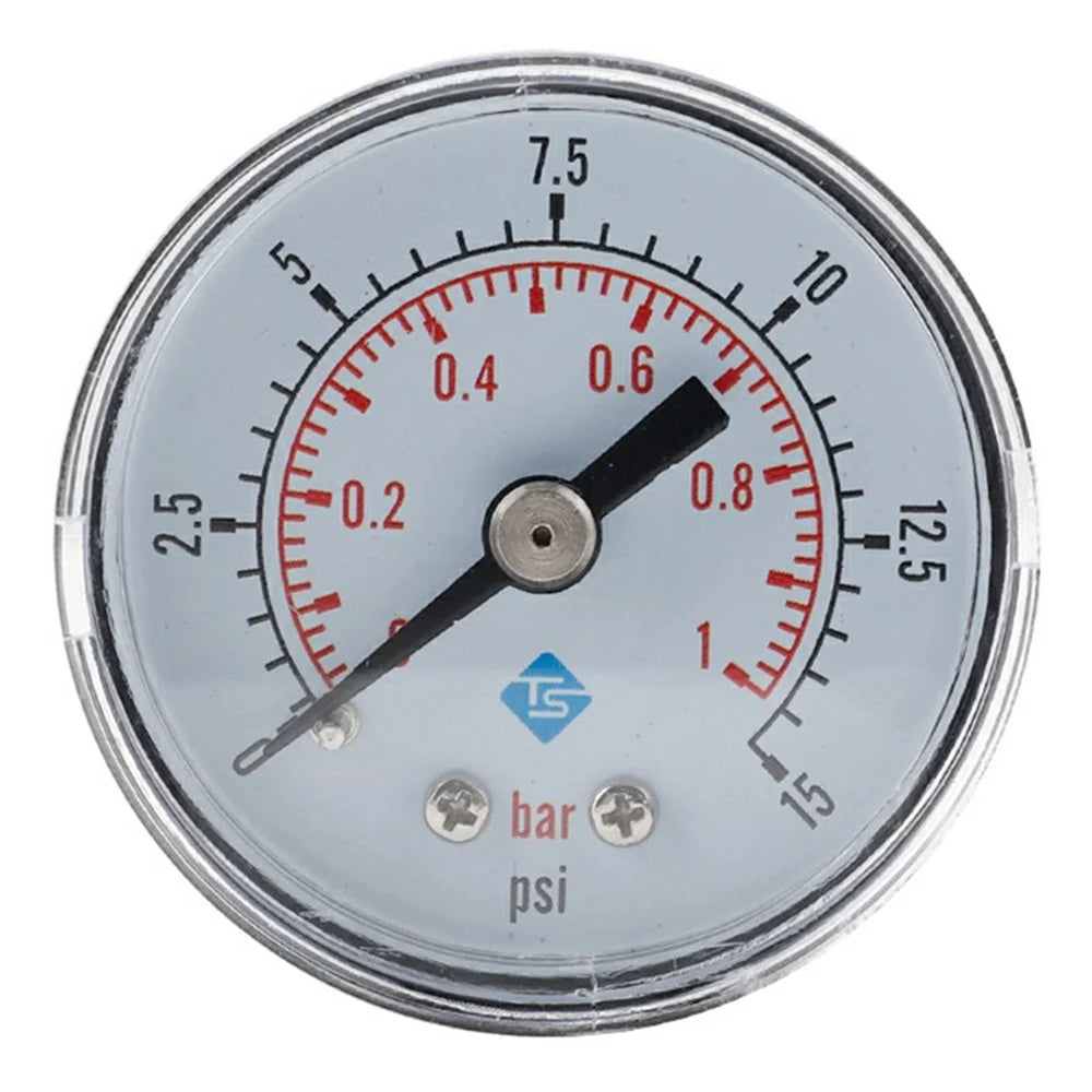 TS-Y40Z8 1 / 8 BSPT Thread Hydraulic Pressure Gauge Manometer 40mm Dial Meter Measuring Tool - 15psi - 1