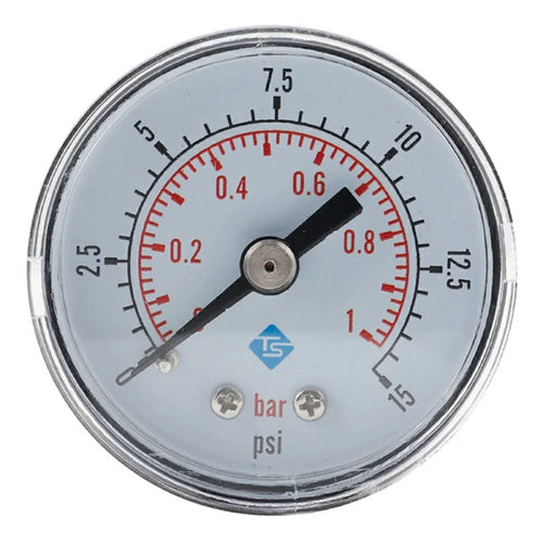 TS-Y40Z8 1 / 8 BSPT Thread Hydraulic Pressure Gauge Manometer 40mm Dial Meter Measuring Tool - 15psi - 1