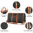 Travel Garment Bag Portable Luggage Organizer Large Capacity PU Leather Duffel Bag - Black / Brown - 3