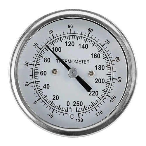TS-BX40 Axial Pointer Bimetal Thermometer Boiler Round Temperature Gauge Digital BBQ Grill Thermometer - 1