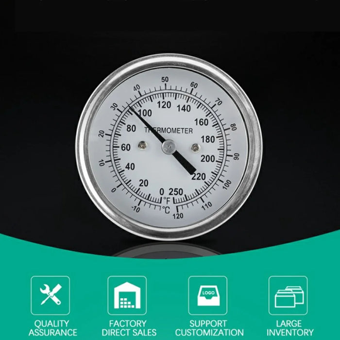 TS-BX40 Axial Pointer Bimetal Thermometer Boiler Round Temperature Gauge Digital BBQ Grill Thermometer - 4