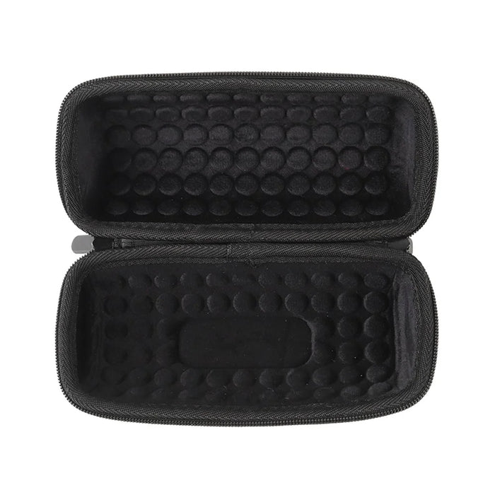 For JBL Flip 7 Speaker Case EVA Shockproof Storage Bag with Handle Strap / Shoulder Strap / Carabiner - Black - 4