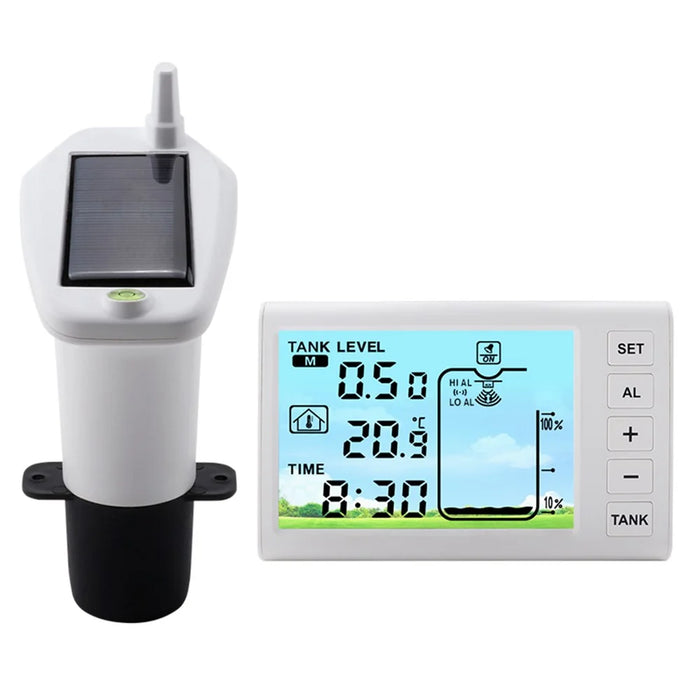 TS-FT003 Ultrasonic Liquid Level Meter for Water Tank 4.3 Inch Digital Display Solar Charging Water Level Monitor - 2