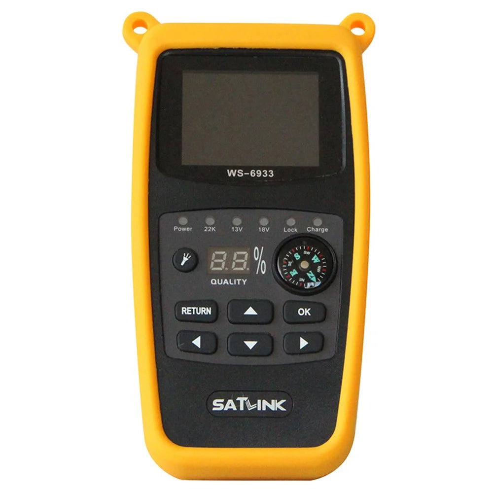 SATLINK WS-6933 DVB-S2 Signal Detector Handheld Satellite Finder Meter with Flashlight Compass - EU Plug - 2
