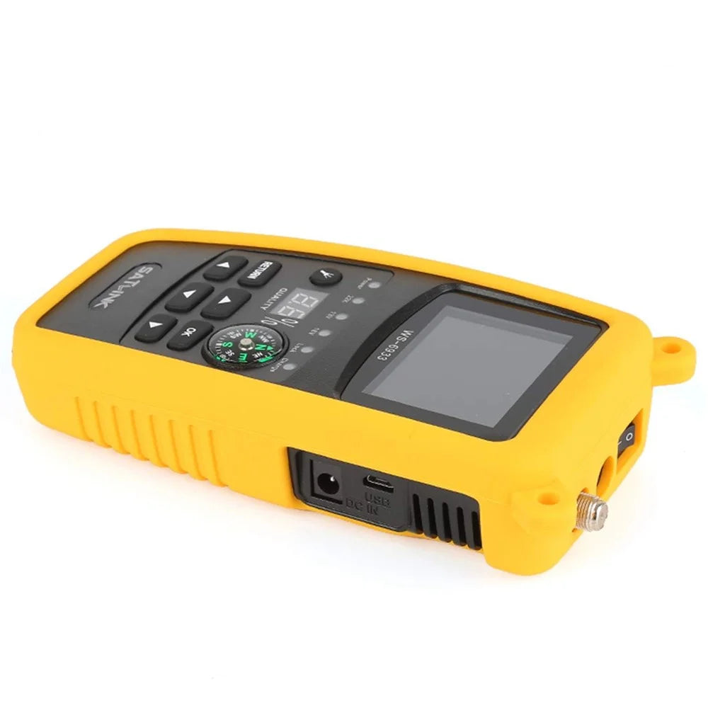 SATLINK WS-6933 DVB-S2 Signal Detector Handheld Satellite Finder Meter with Flashlight Compass - EU Plug - 3