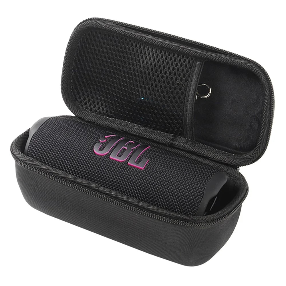 For JBL Flip 7 Speaker Portable Storage Case Hard Shell Protective Carrying Pouch with Hand Strap - Black - 7