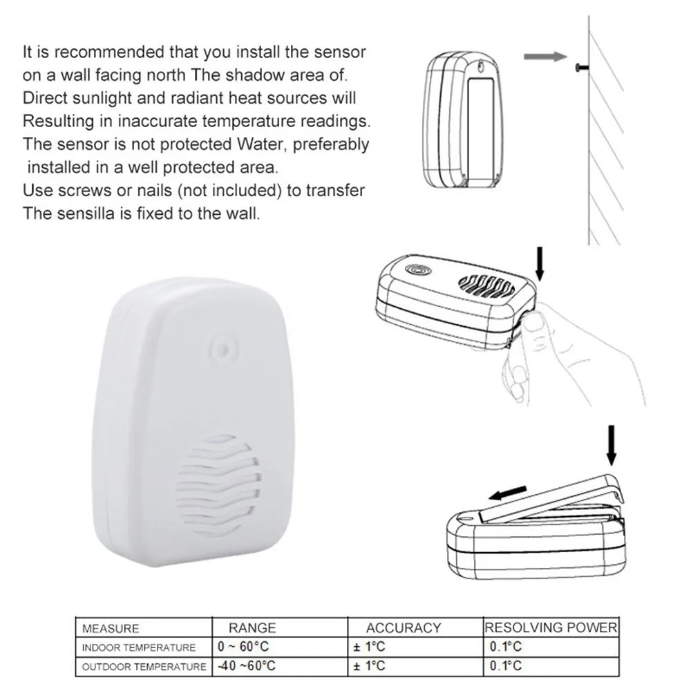TS-WS-43 Wireless Digital Thermometer Hygrometer High Precision Indoor Outdoor Temperature Humidity Monitor - 3