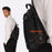 QIALINO Multifunctional Crossbody Bag with USB Port Genuine Cow Leather Chest Pouch Lightweight Casual Waist Bag for Men / Women - 2