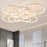 10 Heads Acrylic Circle Dimmable LED Ceiling Lamp with Remote Control for Living Room Dining Room - White - 1