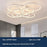 10 Heads Acrylic Circle Dimmable LED Ceiling Lamp with Remote Control for Living Room Dining Room - White - 3