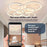 10 Heads Acrylic Circle Dimmable LED Ceiling Lamp with Remote Control for Living Room Dining Room - White - 4