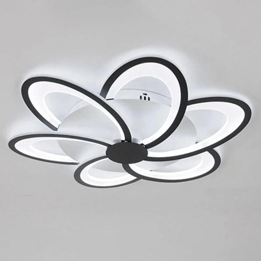 6 Heads Floral Shape LED Ceiling Light APP / Remote Control Modern Ceiling Lamp for Dining Room - 1