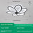 6 Heads Floral Shape LED Ceiling Light APP / Remote Control Modern Ceiling Lamp for Dining Room - 2