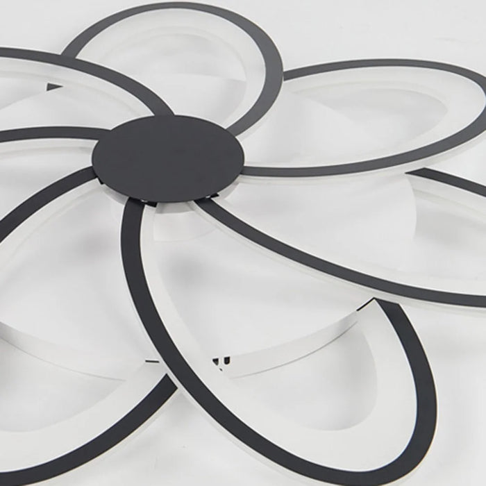 6 Heads Floral Shape LED Ceiling Light APP / Remote Control Modern Ceiling Lamp for Dining Room - 4