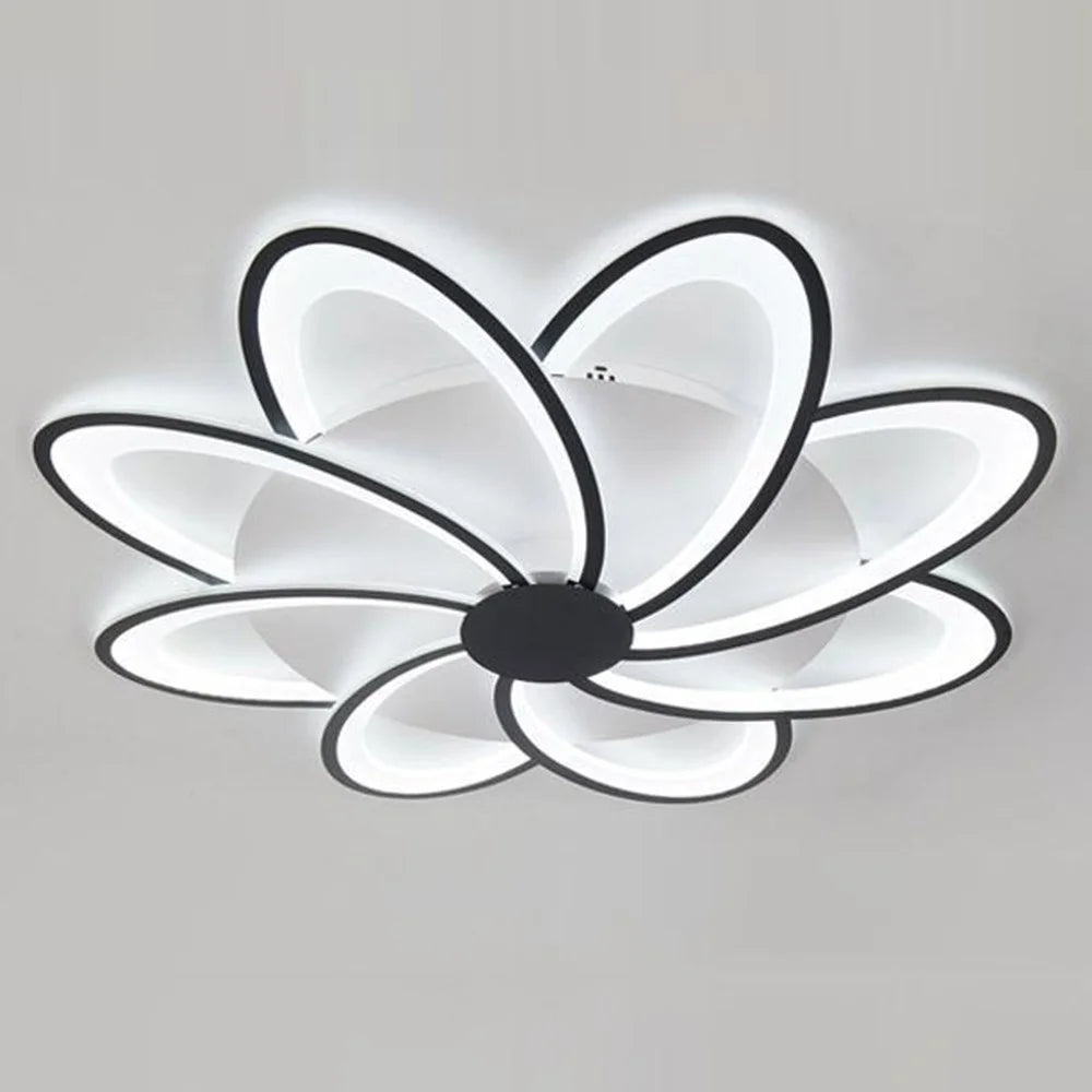 8 Heads Floral Shape LED Ceiling Light APP / Remote Control Modern Ceiling Lamp for Dining Room - 1