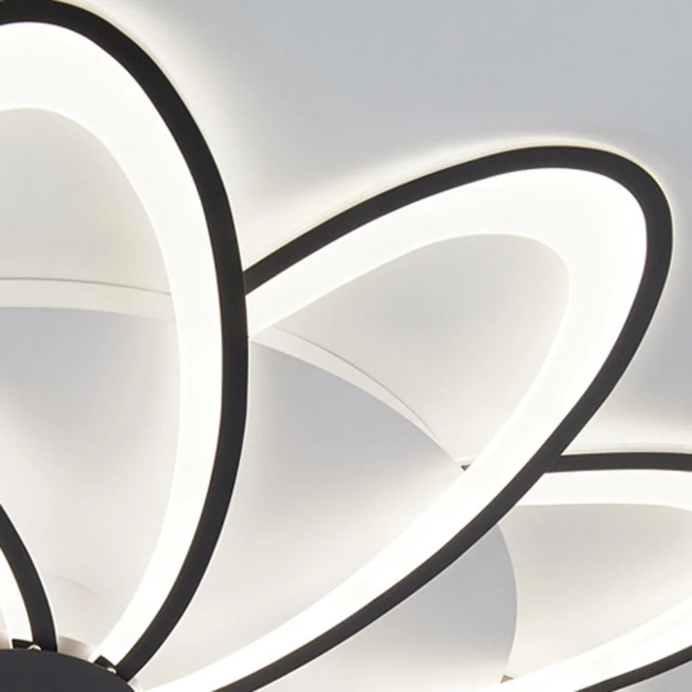 8 Heads Floral Shape LED Ceiling Light APP / Remote Control Modern Ceiling Lamp for Dining Room - 5