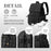 Women Down Plaid Backpack Crinkle Design Large Capacity Lightweight Travel Bag - Black - 3