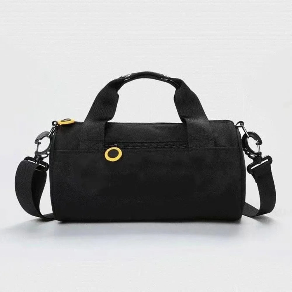 Weekend Travel Bag Waterproof Nylon Duffel Crossbody Gym Bag with Wet Dry Compartment - Black - 2
