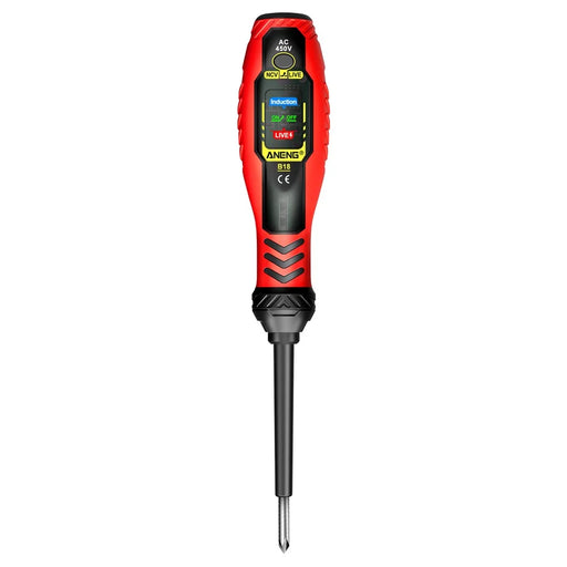 ANENG B18 High Torque Voltage Tester Pen Live / Neutral Wire Detection Continuity Test NCV Light Indication - Red / Phillips Head - 1