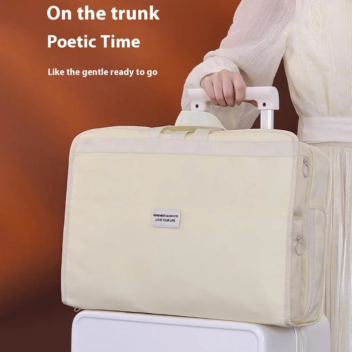 1010 Multifunction Hanging Travel Organizer Bag Foldable Luggage Packing Cube for Suitcase Storage - Apricot - 4
