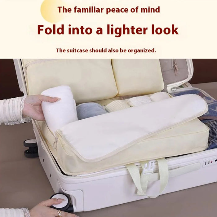 1010 Multifunction Hanging Travel Organizer Bag Foldable Luggage Packing Cube for Suitcase Storage - Apricot - 6