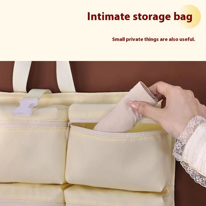 1010 Multifunction Hanging Travel Organizer Bag Foldable Luggage Packing Cube for Suitcase Storage - Apricot - 7