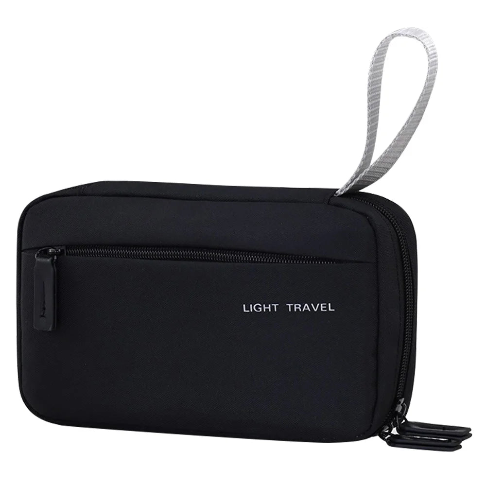 4038 For Men Portable Travel Toiletry Bag Oxford Cloth Waterproof Foldable Cosmetic Organizer, Size S - Black - 1
