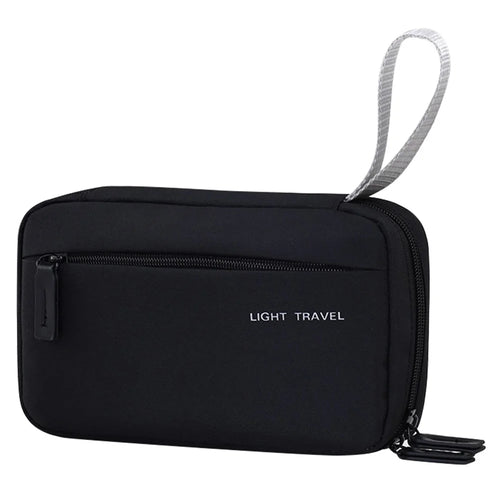 4038 For Men Portable Travel Toiletry Bag Oxford Cloth Waterproof Foldable Cosmetic Organizer, Size S - Black - 1