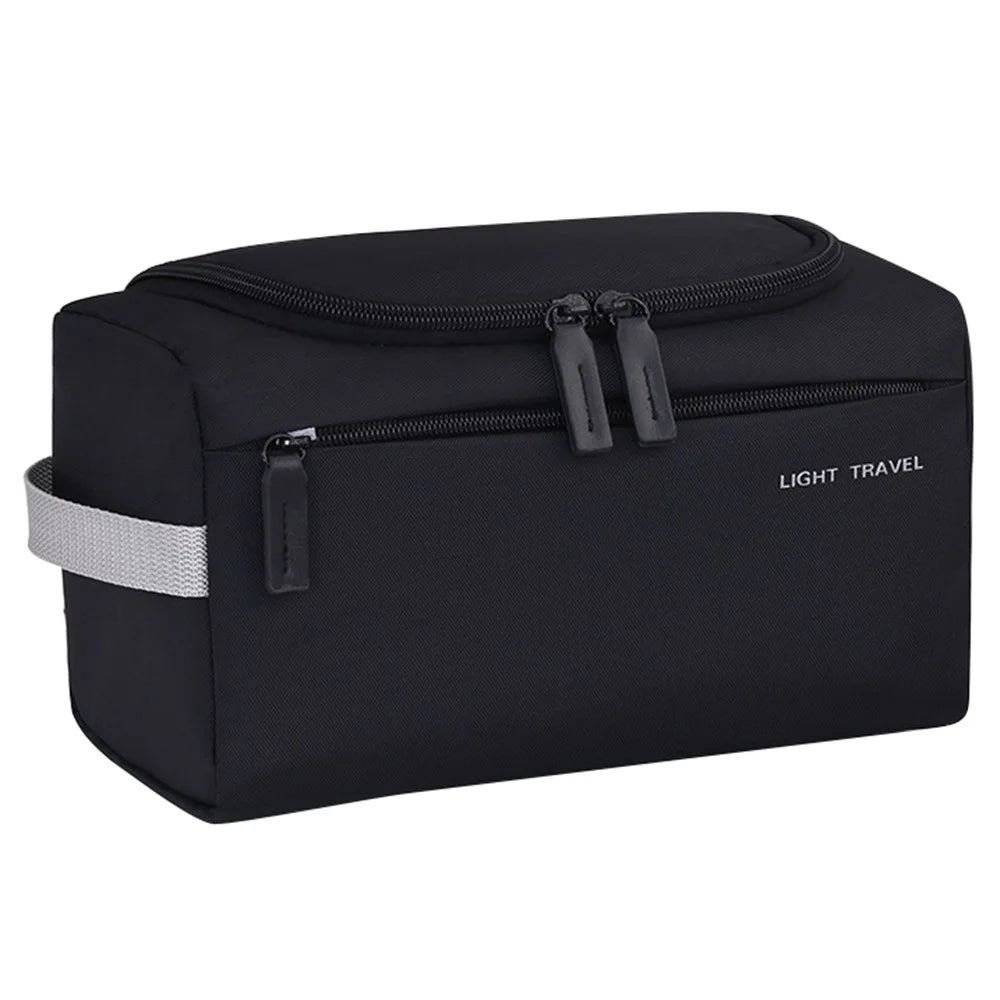 4038 For Men Portable Travel Toiletry Bag Oxford Cloth Waterproof Foldable Cosmetic Organizer, Size M - Black - 1