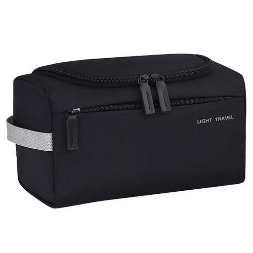 4038 For Men Portable Travel Toiletry Bag Oxford Cloth Waterproof Foldable Cosmetic Organizer, Size M - Black - 1