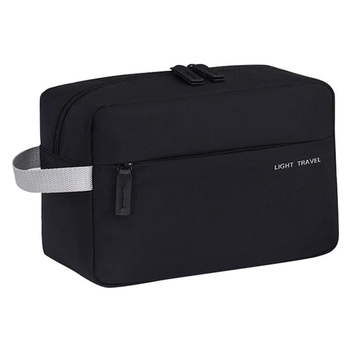 4038 For Men Portable Travel Toiletry Bag Oxford Cloth Waterproof Foldable Cosmetic Organizer, Size L - Black - 1
