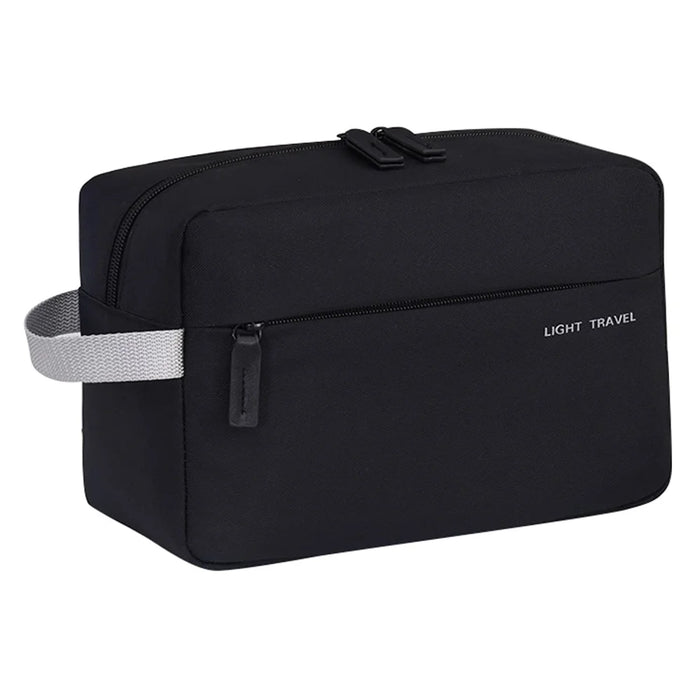 4038 For Men Portable Travel Toiletry Bag Oxford Cloth Waterproof Foldable Cosmetic Organizer, Size L - Black - 1