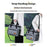 7035 Portable Picnic Tote Insulated Bag Oxford Fabric Large Capacity Outdoor Camping Lunch Box - Grey - 2
