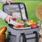7035 Portable Picnic Tote Insulated Bag Oxford Fabric Large Capacity Outdoor Camping Lunch Box - Grey - 6
