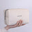 8083 Letter Pattern Portable Cosmetic Bag Travel Makeup Organizer Toiletry Storage Pouch - White - 1