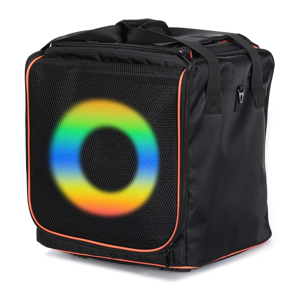 For JBL PartyBox Encore 2 Speaker Protective Case Foldable Storage Bag with Shoulder Strap - Black - 1