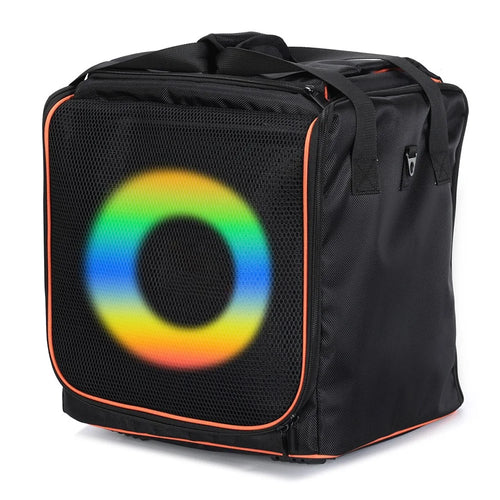 For JBL PartyBox Encore 2 Speaker Protective Case Foldable Storage Bag with Shoulder Strap - Black - 1