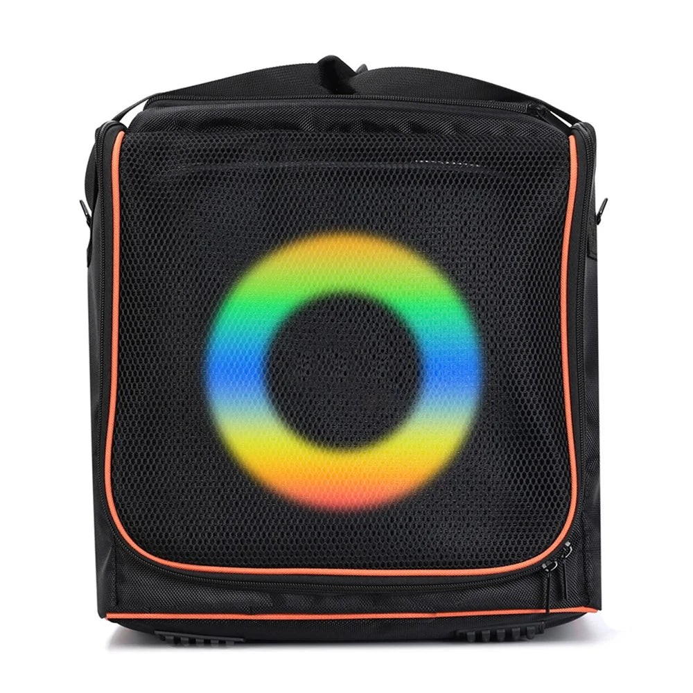 For JBL PartyBox Encore 2 Speaker Protective Case Foldable Storage Bag with Shoulder Strap - Black - 2
