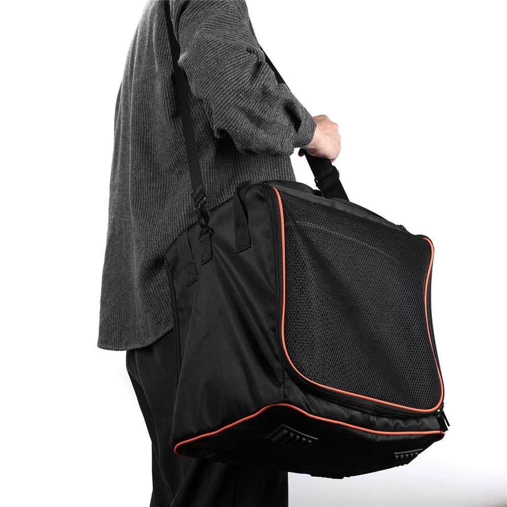 For JBL PartyBox Encore 2 Speaker Protective Case Foldable Storage Bag with Shoulder Strap - Black - 6