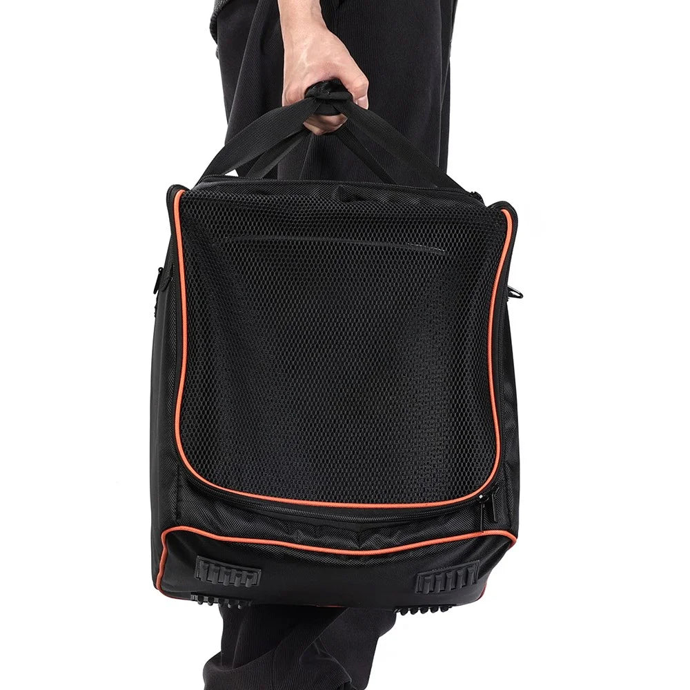 For JBL PartyBox Encore 2 Speaker Protective Case Foldable Storage Bag with Shoulder Strap - Black - 7