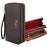 BANYANU N9012 Women Long Wallet Double Zipper Multi-Function Clutch Purse - Red - 1