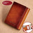 BANYANU N2038 Men's Compact Genuine Leather Trifold Wallet Multi Card Slots - Brown - 4