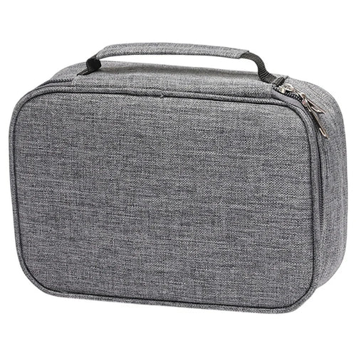 Colored Pencils Stationery Case 72 Slots Drawing Art Supplies Organizer Storage Bag with Handle - Grey - 1