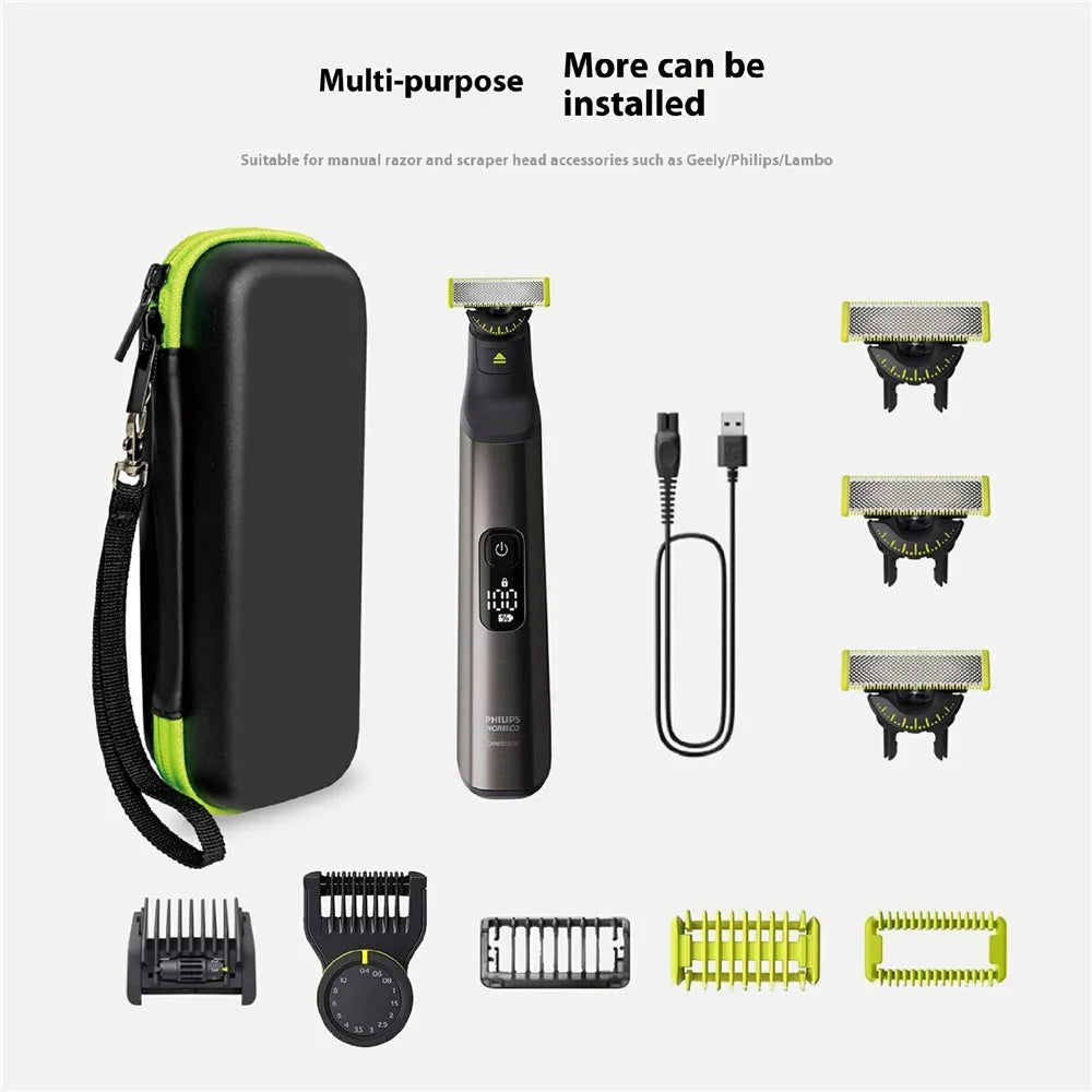 For Philips Oneblade Shaver Travel Case EVA Storage Box Portable Shockproof Carrying Pouch - 3