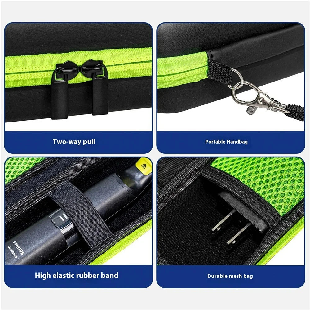 For Philips Oneblade Shaver Travel Case EVA Storage Box Portable Shockproof Carrying Pouch - 5